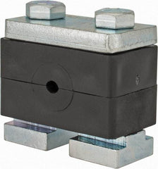 HYDAC - 2.87" Wide x 1.89" High x 1.18" Deep, Polypropylene Heavy Duty C-Rail Mount Vibration-Control Clamp - Carbon Steel Plate, Mount with C-Rail Nuts, Top plates, Clamp Pairs, and Bolts - Benchmark Tooling