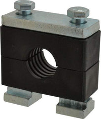 HYDAC - 3.35" Wide x 2.52" High x 1.18" Deep, Polypropylene Heavy Duty C-Rail Mount Vibration-Control Clamp - Carbon Steel Plate, Mount with C-Rail Nuts, Top plates, Clamp Pairs, and Bolts - Benchmark Tooling