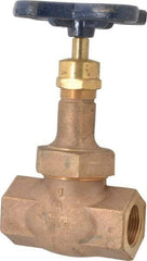 NIBCO - 1" Pipe, Threaded Ends, Bronze Integral Globe Valve - Bronze Disc, Union Bonnet, 600 psi WOG, 300 psi WSP, Class 300 - Benchmark Tooling