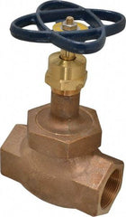 NIBCO - 1-1/2" Pipe, Threaded Ends, Bronze Integral Globe Valve - Bronze Disc, Union Bonnet, 600 psi WOG, 300 psi WSP, Class 300 - Benchmark Tooling