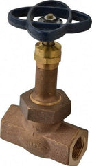 NIBCO - 3/4" Pipe, Threaded Ends, Bronze Integral Globe Valve - PTFE Disc, Union Bonnet, 600 psi WOG, 300 psi WSP, Class 300 - Benchmark Tooling