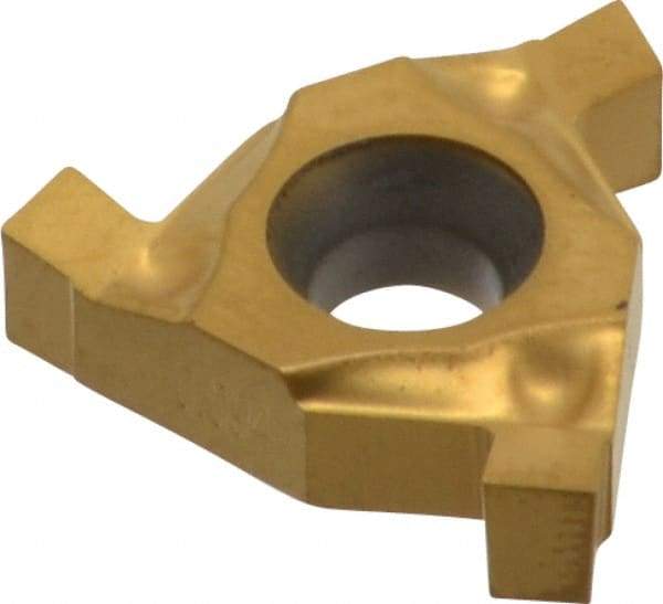 Carmex - 0.09416ER/IL Grade BXC, 3/32" Cutting Width Carbide Grooving Insert - 0.089" Max Depth of Cut, External Right/Internal Left, 0.004" Corner Radius, TiN Finish - Benchmark Tooling