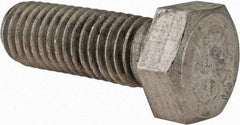 Made in USA - 1/2-13 UNC, 1-1/2" Length Under Head Hex Head Cap Screw - Grade 18-8 Stainless Steel, Uncoated, 3/4" Hex - Benchmark Tooling