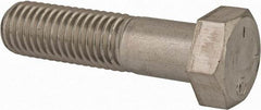 Made in USA - 5/8-11 UNC, 2-1/2" Length Under Head Hex Head Cap Screw - Grade 18-8 Stainless Steel, Uncoated, 15/16" Hex - Benchmark Tooling