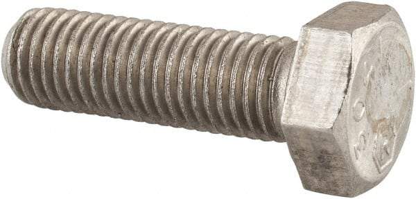 Made in USA - 5/16-24 UNF, 1" Length Under Head Hex Head Cap Screw - Grade 18-8 Stainless Steel, Uncoated, 1/2" Hex - Benchmark Tooling