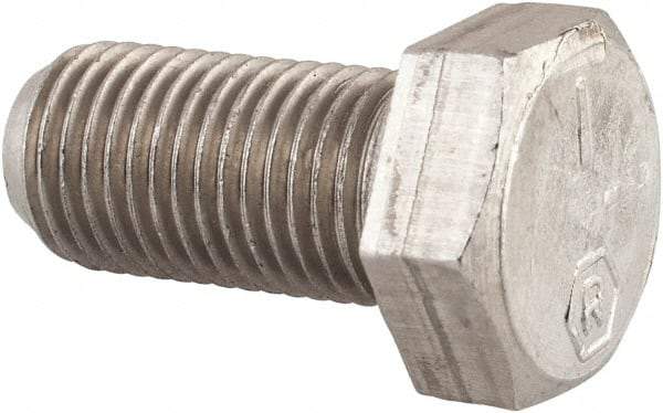 Made in USA - 3/8-24 UNF, 3/4" Length Under Head Hex Head Cap Screw - Grade 18-8 Stainless Steel, Uncoated, 9/16" Hex - Benchmark Tooling