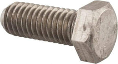 Made in USA - 3/8-24 UNF, 2" Length Under Head Hex Head Cap Screw - Grade 18-8 Stainless Steel, Uncoated, 9/16" Hex - Benchmark Tooling