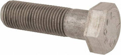 Made in USA - 1/2-20 UNF, 1-3/4" Length Under Head Hex Head Cap Screw - Grade 18-8 Stainless Steel, Uncoated, 3/4" Hex - Benchmark Tooling