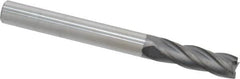 Niagara Cutter - 1/4", 3/4" LOC, 1/4" Shank Diam, 2-1/2" OAL, 4 Flute, Solid Carbide Square End Mill - Single End, Diamond Finish, Spiral Flute, 30° Helix, Right Hand Cut, Right Hand Flute, Series DIA430 - Benchmark Tooling