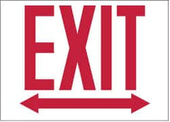 NMC - Exit, Pressure Sensitive Vinyl Exit Sign - 14" Wide x 10" High - Benchmark Tooling