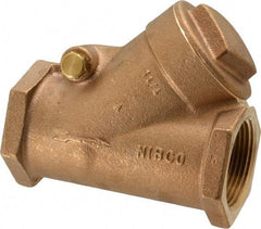 NIBCO - 1-1/4" Bronze Check Valve - Y-Pattern, FNPT x FNPT, 200 WOG - Benchmark Tooling