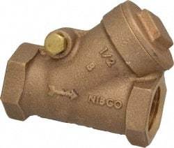 NIBCO - 1/2" Bronze Check Valve - Y-Pattern, FNPT x FNPT, 200 WOG - Benchmark Tooling