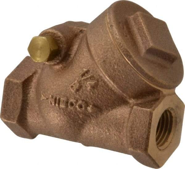 NIBCO - 1/4" Bronze Check Valve - Y-Pattern, FNPT x FNPT, 200 WOG - Benchmark Tooling