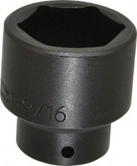 Proto - 1/2" Drive 1-9/16" Standard Impact Socket - 6 Points, 2-1/4" OAL - Benchmark Tooling