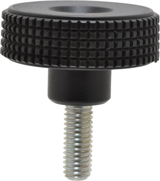 Elesa - 1.96" Head, Knurled Knob - Threaded Stem, Plastic - Benchmark Tooling