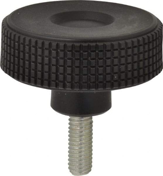 Elesa - 2.36" Head, Knurled Knob - Threaded Stem, Plastic - Benchmark Tooling