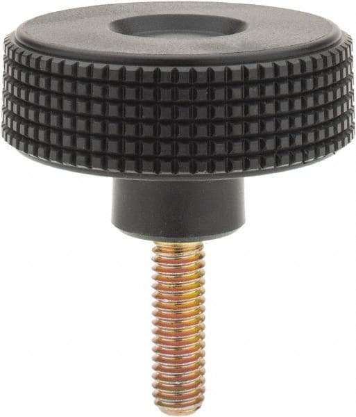 Elesa - 2.36" Head, Knurled Knob - Threaded Stem, Plastic - Benchmark Tooling