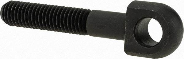 Jergens - 1/2-13, 1-3/4" Thread Length, 1/2" Hole Diam, 1/2" Hole Diam, Steel, Swing Bolt - Black Oxide Finish, Grade 4140, 5/8" Head Thickness, 3-1/8" Hole Center to End - Benchmark Tooling