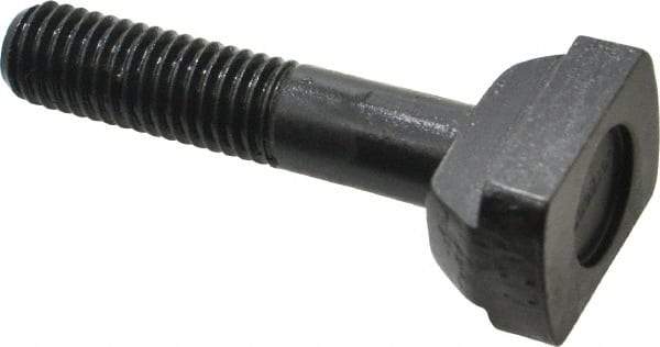 Jergens - 1/2-13, 1-1/4" Thread Length, 1/2" Slot Width, Black Oxide, Steel T Slot Bolt - 2-1/2" Length Under Head, Grade 4140, 8, 7/8" Head Width x 5/16" Head Height - Benchmark Tooling