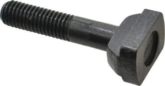 Jergens - 1/2-13, 1-1/4" Thread Length, 1/2" Slot Width, Black Oxide, Steel T Slot Bolt - 2-1/2" Length Under Head, Grade 4140, 8, 7/8" Head Width x 5/16" Head Height - Benchmark Tooling