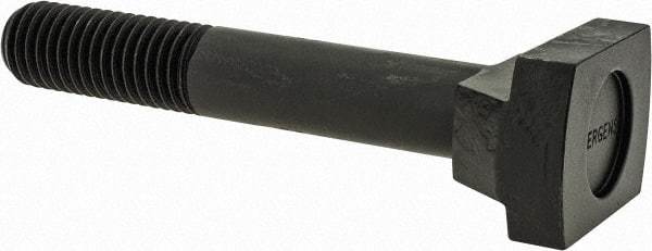 Jergens - 5/8-11, 1-1/2" Thread Length, 5/8" Slot Width, Black Oxide, Steel T Slot Bolt - 4" Length Under Head, Grade 4140, 8, 1-1/8" Head Width x 3/8" Head Height - Benchmark Tooling