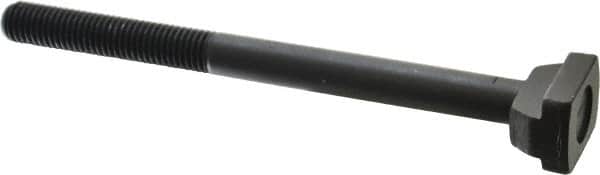 Jergens - 5/8-11, 3" Thread Length, 5/8" Slot Width, Black Oxide, Steel T Slot Bolt - 8" Length Under Head, Grade 4140, 8, 1-1/8" Head Width x 3/8" Head Height - Benchmark Tooling