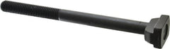 Jergens - 5/8-11, 3" Thread Length, 5/8" Slot Width, Black Oxide, Steel T Slot Bolt - 8" Length Under Head, Grade 4140, 8, 1-1/8" Head Width x 3/8" Head Height - Benchmark Tooling