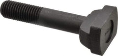 Jergens - 3/4-10, 1-1/2" Thread Length, 3/4" Slot Width, Black Oxide, Steel T Slot Bolt - 4" Length Under Head, Grade 4140, 8, 1-5/16" Head Width x 7/16" Head Height - Benchmark Tooling
