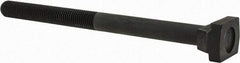 Jergens - 3/4-10, 3" Thread Length, 3/4" Slot Width, Black Oxide, Steel T Slot Bolt - 10" Length Under Head, Grade 4140, 8, 1-5/16" Head Width x 7/16" Head Height - Benchmark Tooling