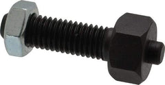 Jergens - 1/2-13 Thread, 7/8" Size, 2-3/8" Long, Black Oxide Coated, Low Carbon Steel Clamp Rest - 1-1/2" Thread Length, 11/32" Pin Diam x 3/16" Pin Height, 1/2" Nut Height - Benchmark Tooling