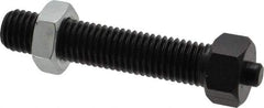 Jergens - 5/8-11 Thread, 7/8" Size, 3-27/32" Long, Black Oxide Coated, Low Carbon Steel Clamp Rest - 2-15/16" Thread Length, 11/32" Pin Diam x 3/16" Pin Height, 1/2" Nut Height - Benchmark Tooling