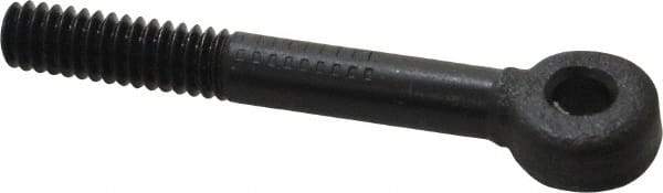 Jergens - 1/4-20, External Male Thread, Alloy Steel, Eye Hole Head, Rod End - Black Oxide Finish, 1/4" Shank Diam, 2" Hole Center to End, Grade 4142, 1.62" Thread Length - Benchmark Tooling