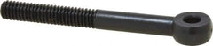 Jergens - 5/16-18, External Male Thread, Alloy Steel, Eye Hole Head, Rod End - Black Oxide Finish, 5/16" Shank Diam, 3" Hole Center to End, Grade 4142, 2.59" Thread Length - Benchmark Tooling