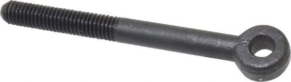 Jergens - 3/8-16, External Male Thread, Alloy Steel, Eye Hole Head, Rod End - Black Oxide Finish, 3/8" Shank Diam, 4" Hole Center to End, Grade 4142, 3.52" Thread Length - Benchmark Tooling