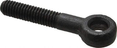 Jergens - 3/8-16, External Male Thread, Alloy Steel, Eye Hole Head, Rod End - Black Oxide Finish, 3/8" Shank Diam, 2-3/16" Hole Center to End, Grade 4142, 1.71" Thread Length - Benchmark Tooling