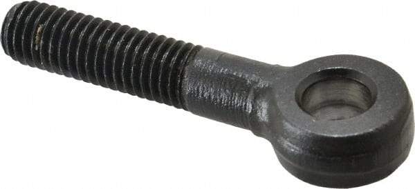 Jergens - 1/2-13, External Male Thread, Alloy Steel, Eye Hole Head, Rod End - Black Oxide Finish, 1/2" Shank Diam, 2-11/16" Hole Center to End, Grade 4142, 2.04" Thread Length - Benchmark Tooling