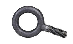 Armstrong - 21,000 Lb Capacity, Steel, 1-1/2 - 6 Thread, Fixed Lifting Eye Bolt - Fully Threaded, 3-1/2" Shank, 3-1/2" Thread Length, No Shoulder - Benchmark Tooling