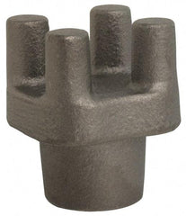 Jergens - 3-1/2" Diam, 2-3/8" High, 1/2" Thread, Tapped Bar Knob - 2-3/8" Projection, 2-1/8" Hub Diam, ASTM 32510 Malleable - Benchmark Tooling