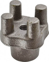 Jergens - 2" Diam, 2-1/8" High, 1/2" Thread, Tapped Bar Knob - 1-1/4" Projection, 1-1/8" Hub Diam, ASTM 32510 Malleable - Benchmark Tooling