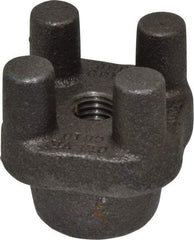 Jergens - 2-1/2" Diam, 2-3/8" High, 9/16" Thread, Tapped Bar Knob - 1-3/4" Projection, 1-1/2" Hub Diam, ASTM 32510 Malleable - Benchmark Tooling