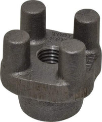 Jergens - 2-1/2" Diam, 2-3/8" High, 9/16" Thread, Tapped Bar Knob - 1-3/4" Projection, 1-1/2" Hub Diam, ASTM 32510 Malleable - Benchmark Tooling