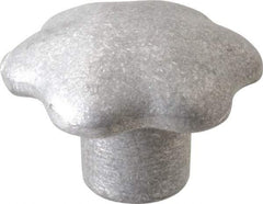 Jergens - 2-3/4" Head Diam, 6 Point Lobed (Palm-Grip) Knob - 1/2" Hole, Aluminum - Benchmark Tooling