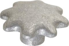 Jergens - 3-1/2" Head Diam, 6 Point Lobed (Palm-Grip) Knob - 1/2-13 Hole, Aluminum - Benchmark Tooling