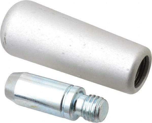 Jergens - 1/2-13 Threaded Stem, Revolving Handwheel & Machine Handle - Aluminum Cylindrical Handle, 1/2" Long Carbon Steel Stem, 2-7/8" Handle Length - Benchmark Tooling