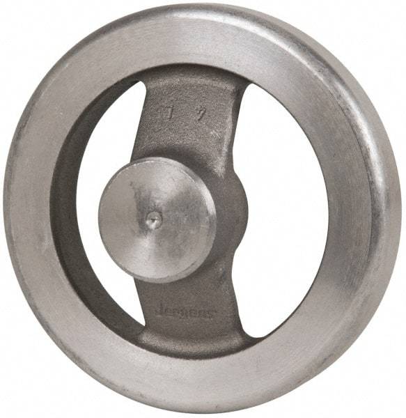 Jergens - 4", 2 Spoke Offset Handwheel - 1-3/16" Hub, Aluminum Alloy, Plain Finish - Benchmark Tooling