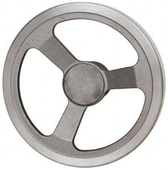 Jergens - 8", 3 Spoke Offset Handwheel - 2" Hub, Aluminum Alloy, Plain Finish - Benchmark Tooling