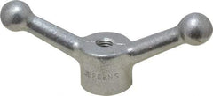Jergens - 2 Offset Arms, 3/8-16" Hole, Tapped Speed Handle - 1-1/2" High, 1-1/8" Hub Diam - Benchmark Tooling