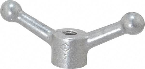 Jergens - 2 Offset Arms, 1/2-13" Hole, Tapped Speed Handle - 1-1/2" High, 1-1/8" Hub Diam - Benchmark Tooling