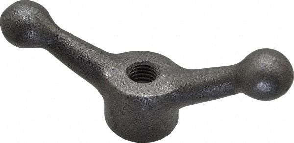 Jergens - 2 Offset Arms, 1/2-13" Hole, Tapped Speed Handle - 1-1/2" High, 1-1/8" Hub Diam - Benchmark Tooling