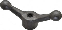 Jergens - 2 Offset Arms, 1/2-13" Hole, Tapped Speed Handle - 1-1/2" High, 1-1/8" Hub Diam - Benchmark Tooling